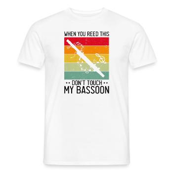 Basson Orchesta design pour bassonistes - T-shirt homme - blanc - Devant - AI Model Male 178 dark (178cm)