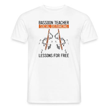 Conception de bassoniste pour orchestre à vent - T-shirt homme - blanc - Devant - AI Model Male 178 dark (178cm)