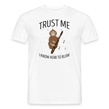 Conception d’instruments à vent bassoniste pour bassoniste - T-shirt homme - blanc - Devant - AI Model Male 178 dark (178cm)