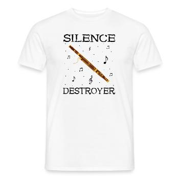 Woodwind instrument and bassoon wind instrument - Men's T-Shirt - white - Front - AI Model Male 178 dark (178cm)