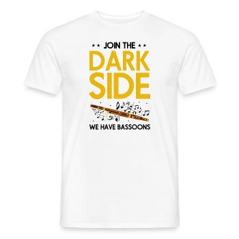 Instrument à vent en bois et instrument à vent basson - T-shirt homme - blanc - Devant - AI Model Male 178 dark (178cm)
