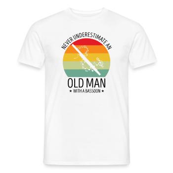 Fagottrohr für Fagottist und Fagottorchester - Männer T-Shirt - Weiß - Vorne - AI Model Male 178 dark (178cm)