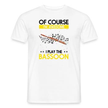 Conception bassoniste pour orchestre à vent - T-shirt homme - blanc - Devant - AI Model Male 178 dark (178cm)