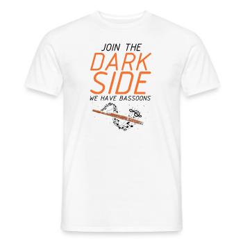 Conception d’instruments à vent bassoniste pour bassoniste - T-shirt homme - blanc - Devant - AI Model Male 178 dark (178cm)