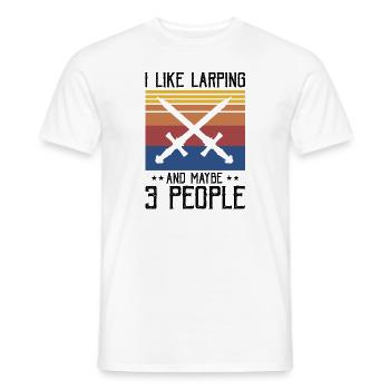 Larping Quote for Roleplaying and Larper - Men's T-Shirt - white - Front - AI Model Male 178 dark (178cm)
