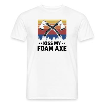 Schwertkampf für Live-Action-Rollenspiele und Larp - Männer T-Shirt - Weiß - Vorne - AI Model Male 178 dark (178cm)