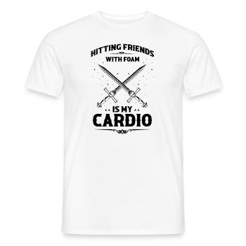 Citation Larper pour les jeux de rôle GN et fantastiques - T-shirt homme - blanc - Devant - AI Model Male 178 dark (178cm)