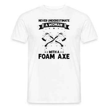 Larping Quote for Roleplaying and Larper - Men's T-Shirt - white - Front - AI Model Male 178 dark (178cm)