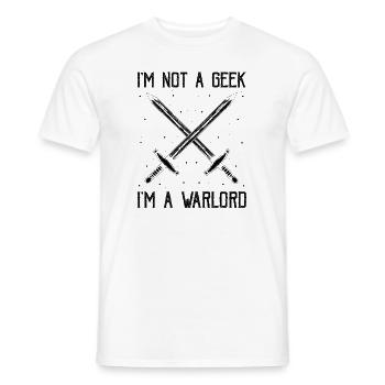 Schwertkampf für Live-Action-Rollenspiele und Larp - Männer T-Shirt - Weiß - Vorne - AI Model Male 178 dark (178cm)
