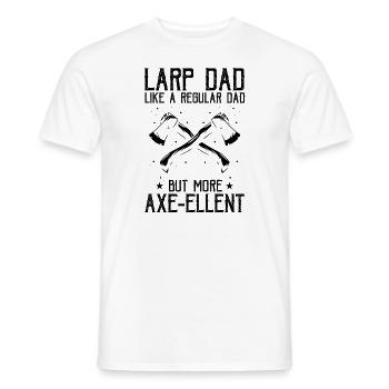 Larping Quote for Roleplaying and Larper - Men's T-Shirt - white - Front - AI Model Male 178 dark (178cm)