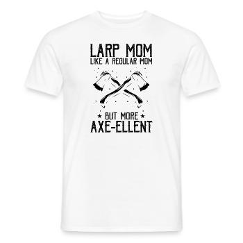 Larping for fantasy role-playing games and sword fights - Men's T-Shirt - white - Front - AI Model Male 178 dark (178cm)