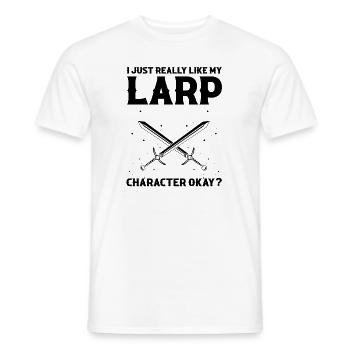 Citation de jeu de rôle fantastique pour le combat à l’épée - T-shirt homme - blanc - Devant - AI Model Male 178 dark (178cm)