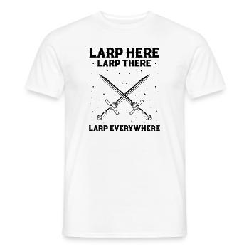 Fantasy role-playing game quote for sword fighting - Men's T-Shirt - white - Front - AI Model Male 178 dark (178cm)