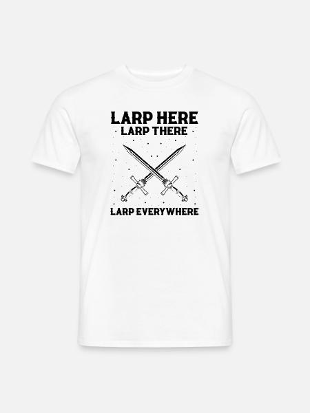 Fantasy-Rollenspiel Zitat für Schwertkampf - Männer T-Shirt - Weiß