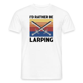 Citation Larper pour les jeux de rôle GN et fantastiques - T-shirt homme - blanc - Devant - AI Model Male 178 dark (178cm)