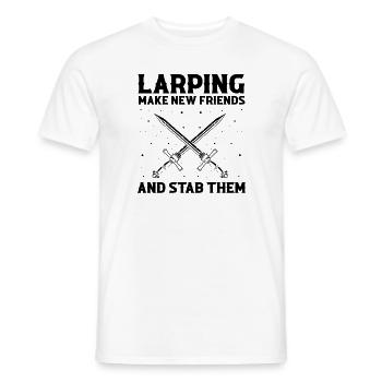 Jeu de rôle en direct pour PNJ et jeu de rôle RPG - T-shirt homme - blanc - Devant - AI Model Male 178 dark (178cm)