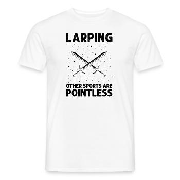 Citation de jeu de rôle pour Larper et Larp - T-shirt homme - blanc - Devant - AI Model Male 178 dark (178cm)