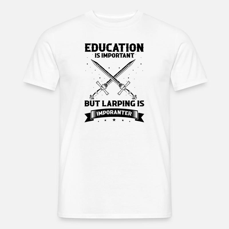Sværdkamp til live-action rollespil og rollespil - Mænd T-shirt - hvid