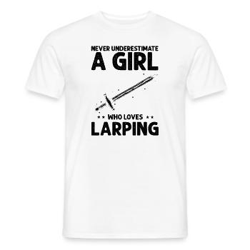 Citation de jeu de rôle pour Larper et Larp - T-shirt homme - blanc - Devant - AI Model Male 178 dark (178cm)