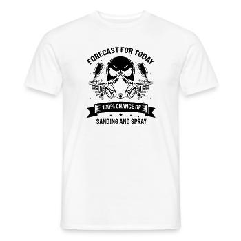 Autolackierer Angebot für Karosserietechniker - Männer T-Shirt - Weiß - Vorne - AI Model Male 178 dark (178cm)