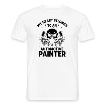 Body Technician Saying for Car Painter - Men's T-Shirt - white - Front - AI Model Male 178 dark (178cm)