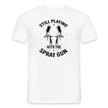 Car Painter Offer for Car Painters - Men's T-Shirt - white - Front - AI Model Male 178 dark (178cm)
