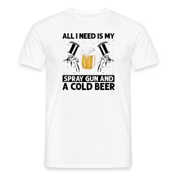 Car painter offer for coachbuilders - Men's T-Shirt - white - Front - AI Model Male 178 dark (178cm)