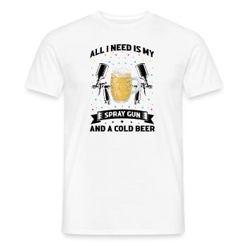 Car Painter for Car Painter for Car Detailer - Men's T-Shirt - white - Front - AI Model Male 178 dark (178cm)