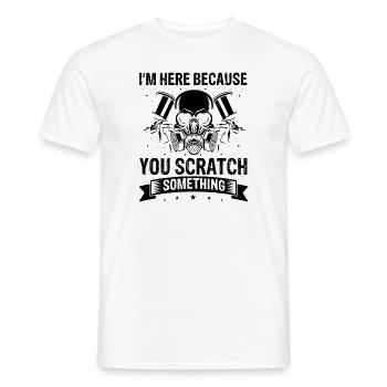 Dicton de carrossier pour les peintres automobiles - T-shirt homme - blanc - Devant - AI Model Male 178 dark (178cm)