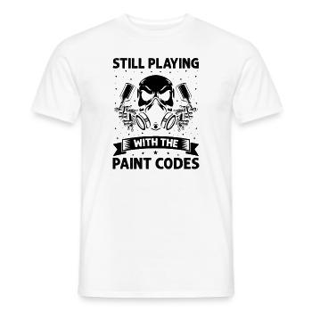 Offre Car Painter pour les peintres automobiles - T-shirt homme - blanc - Devant - AI Model Male 178 dark (178cm)