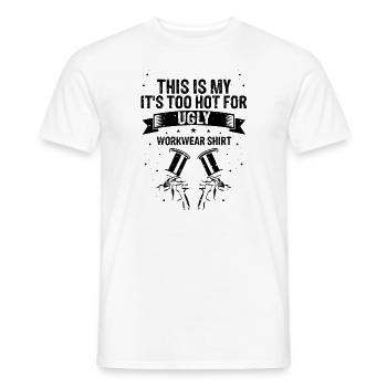 Peintre automobile pour carrossiers - T-shirt homme - blanc - Devant - AI Model Male 178 dark (178cm)