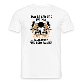 Peintre de voiture pour Peintre de voiture pour dessinateur de voitures - T-shirt homme - blanc - Devant - AI Model Male 178 dark (178cm)
