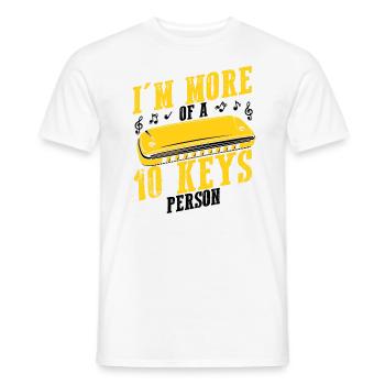 Harmonikaspieler für Munharmonika Spieler - Männer T-Shirt - Weiß - Vorne - AI Model Male 178 dark (178cm)