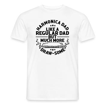 Harmonikaspieler für Munharmonika Spieler - Männer T-Shirt - Weiß - Vorne - AI Model Male 178 dark (178cm)