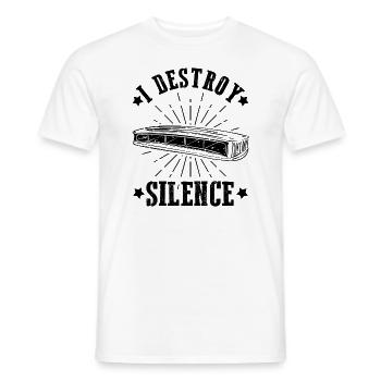 Französische Harfinisten und Harmonikaspieler - Männer T-Shirt - Weiß - Vorne - AI Model Male 178 dark (178cm)