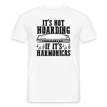 Französische Harfinisten und Harmonikaspieler - Männer T-Shirt - Weiß - Vorne - AI Model Male 178 dark (178cm)