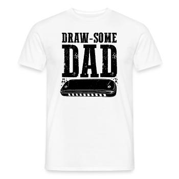 Mundharmonika Spieler und Mundharmonika - Männer T-Shirt - Weiß - Vorne - AI Model Male 178 dark (178cm)