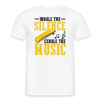 Mundharmonika Instrument und Mundharmonika - Männer T-Shirt - Weiß - Vorne - AI Model Male 178 dark (178cm)