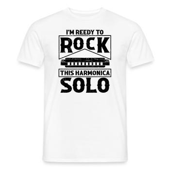 Harmonikaspieler für Munharmonika Spieler - Männer T-Shirt - Weiß - Vorne - AI Model Male 178 dark (178cm)