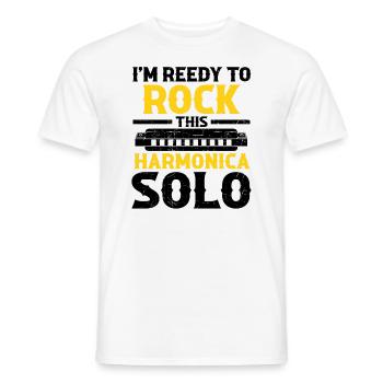 Französische Harfinisten und Harmonikaspieler - Männer T-Shirt - Weiß - Vorne - AI Model Male 178 dark (178cm)