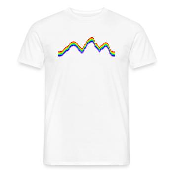 Gebirge - Regenbogenfarben - Männer T-Shirt - Weiß - Vorne - AI Model Male 178 dark (178cm)