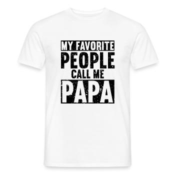 Mes gens préférés m’appellent Papa - T-shirt homme - blanc - Devant - AI Model Male 178 dark (178cm)