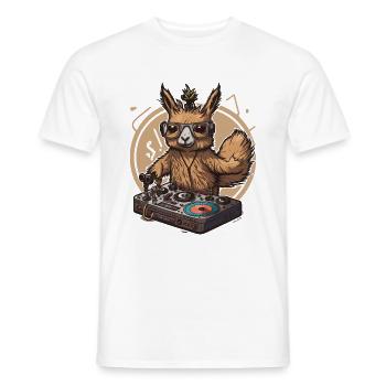 Llama Beats - Men's T-Shirt - white - Front - AI Model Male 178 dark (178cm)