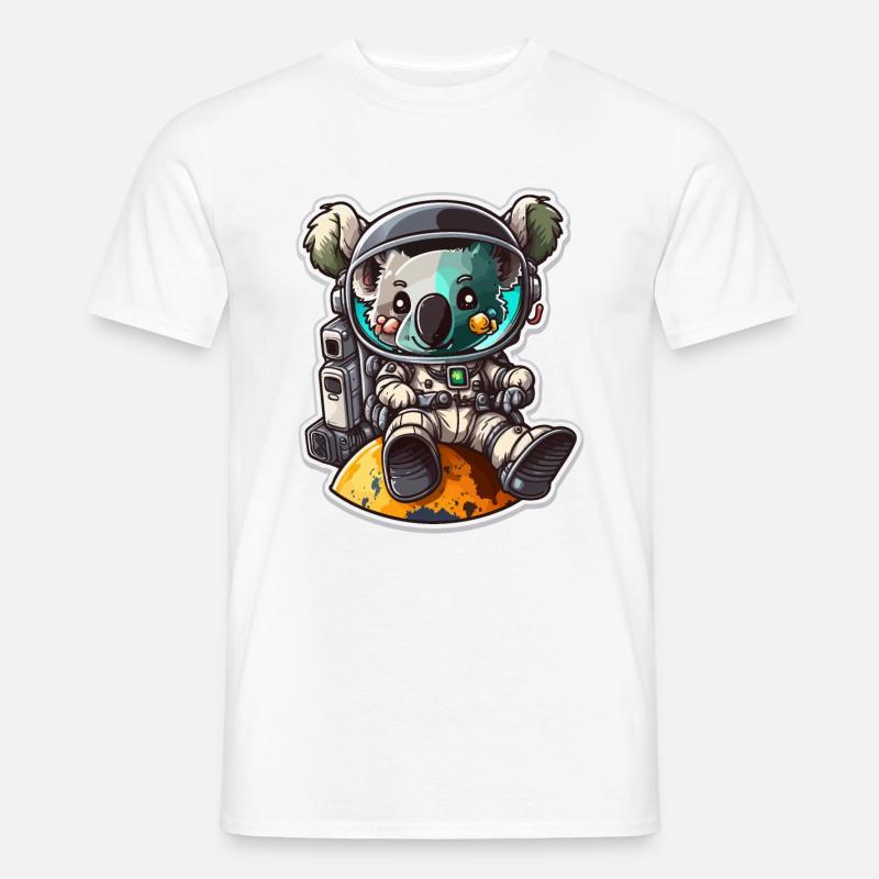 Koalas dans l’espace - T-shirt homme - blanc