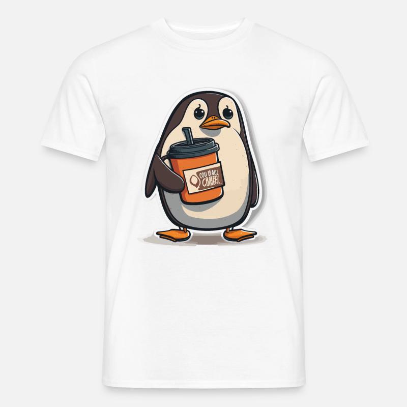 Pengu L - Männer T-Shirt - Weiß