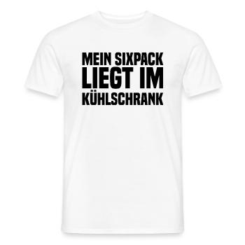 Mein Sixpack Liegt Im Kühlschrank - Männer T-Shirt - Weiß - Vorne - AI Model Male 178 dark (178cm)