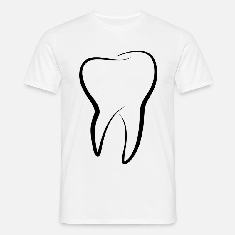 Zahn - Männer T-Shirt - Weiß