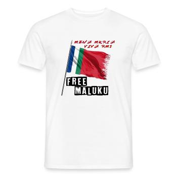 Free Maluku - Men's T-Shirt - white - Front - AI Model Male 178 dark (178cm)
