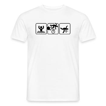 Triathlon TRIATHLON Natation-vélo-course à pied - T-shirt homme - blanc - Devant - AI Model Male 178 dark (178cm)
