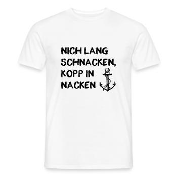 Plattdeutsch lustige Sprüche - Männer T-Shirt - Weiß - Vorne - AI Model Male 178 dark (178cm)